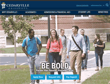 Tablet Screenshot of cedarville.edu