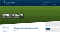 Desktop Screenshot of emergency.cedarville.edu